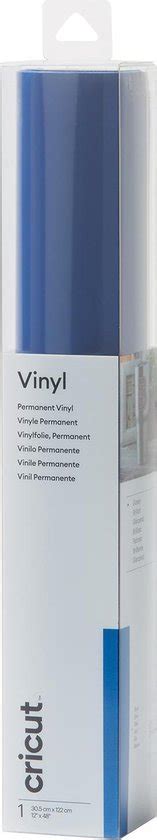 Cricut Premium Vinyl Permanent 30x120cm (Med Blue); Permanent adhesive lasts up to 3 years; Lies flat without tunneling or bubbling for a perfect cut; Easy to weed, effortless to apply